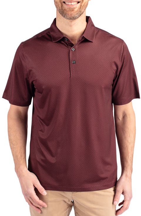 Geo Pattern Performance Recycled Polyester Blend Polo