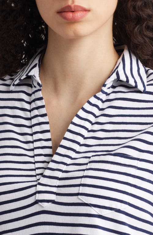 Frank & Eileen Lauren Stripe Cotton Polo Dress