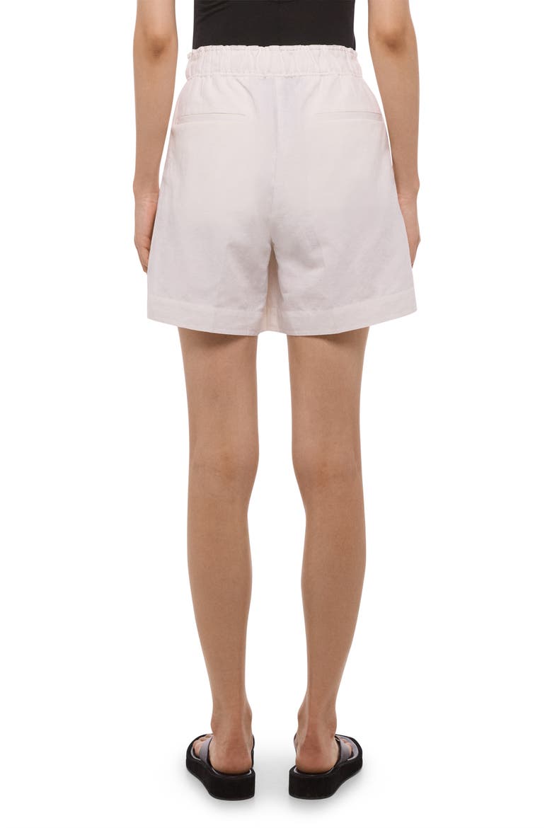 Cotton & Linen Shorts, Alternate, color, WHITE