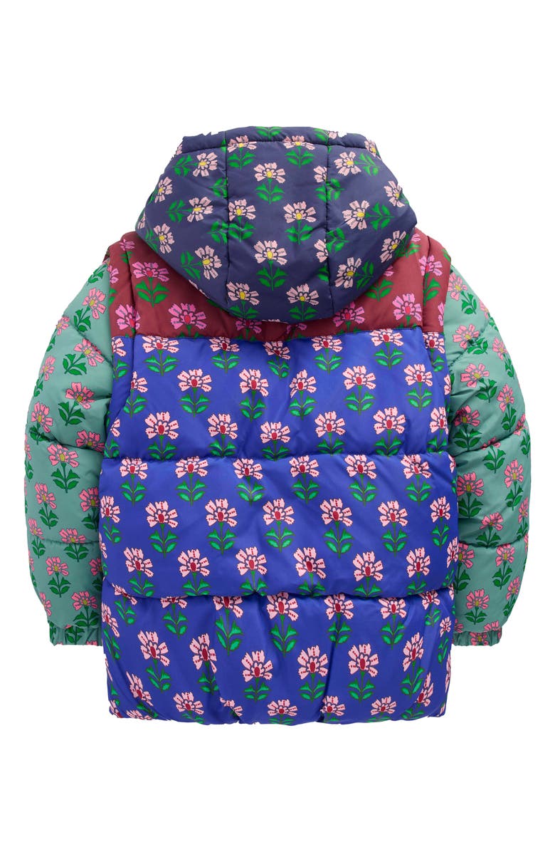 Mini Boden Kids' 2-In-1 Padded Coat, Alternate, color, Multi Woodblock Flower