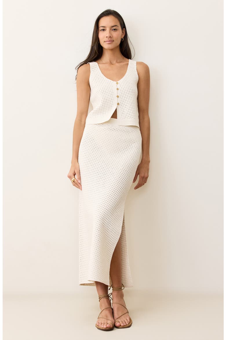 Oasis Cotton Blend Sweater Vest, Alternate, color, CREAM