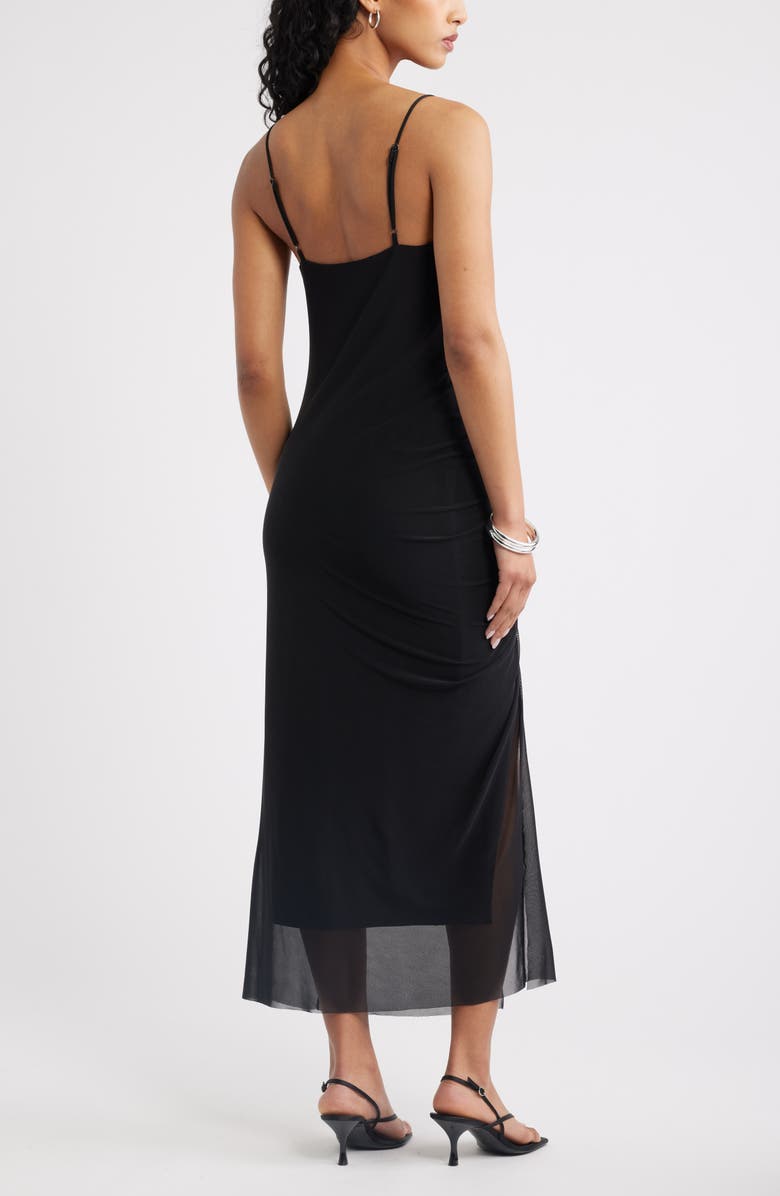 Open Edit Floral Print Mesh Maxi Dress, Alternate, color, 