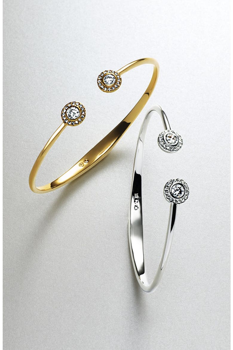 Framed Crystal Skinny Cuff, Alternate, color, BLACK