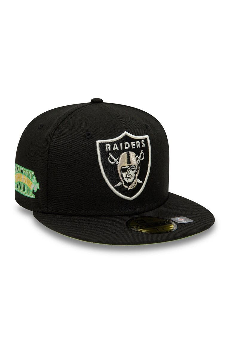 New Era Men's New Era Black Las Vegas Raiders Citrus Pop 59FIFTY Fitted Hat, Main, color, 
