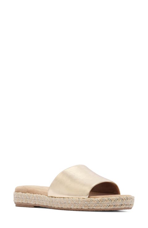 Lucia Espadrille Platform Slide Sandal (Women)