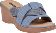 GOOD CHOICE NEW YORK Selva Platform Wedge Slide Sandal