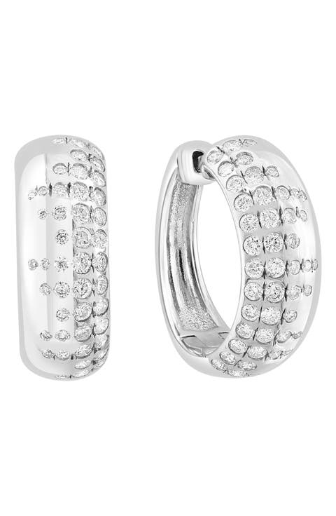 Diamond Hoop Earrings - 0.85ct.
