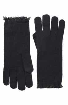 Amicale Fringed Cashmere Knit Gloves