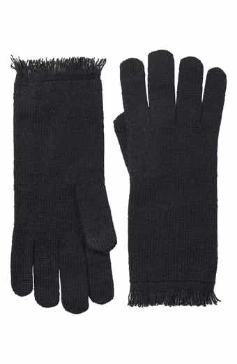 Amicale Fringed Cashmere Knit Gloves