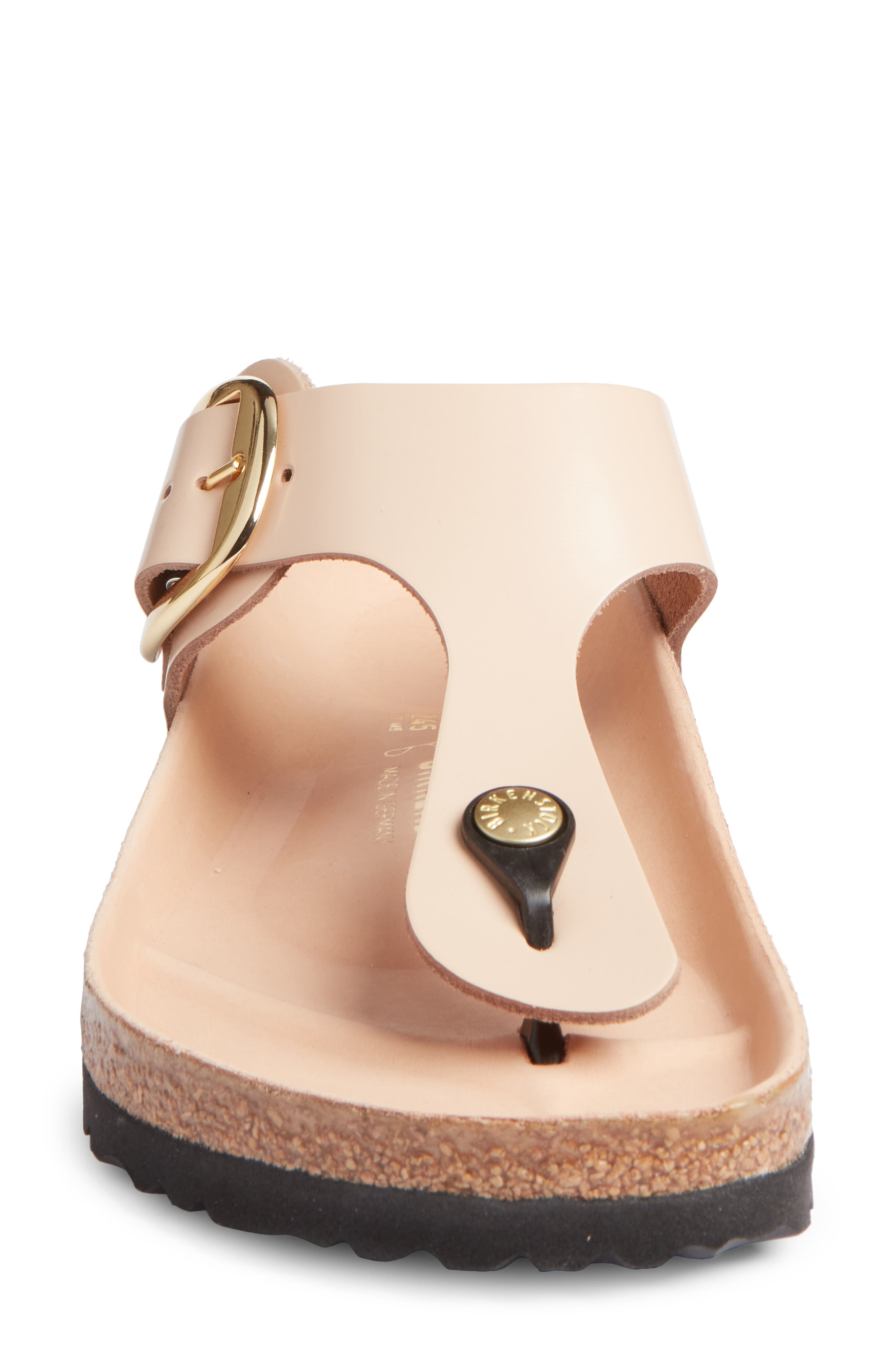 Gizeh Big Buckle Sandal, Alternate, color, HIGH SHINE NEW BEIGE