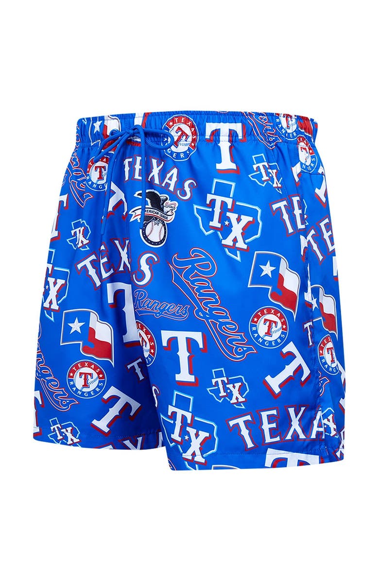 PRO STANDARD Men's Pro Standard Royal Texas Rangers Toss Logo Woven Shorts, Alternate, color, Royal
