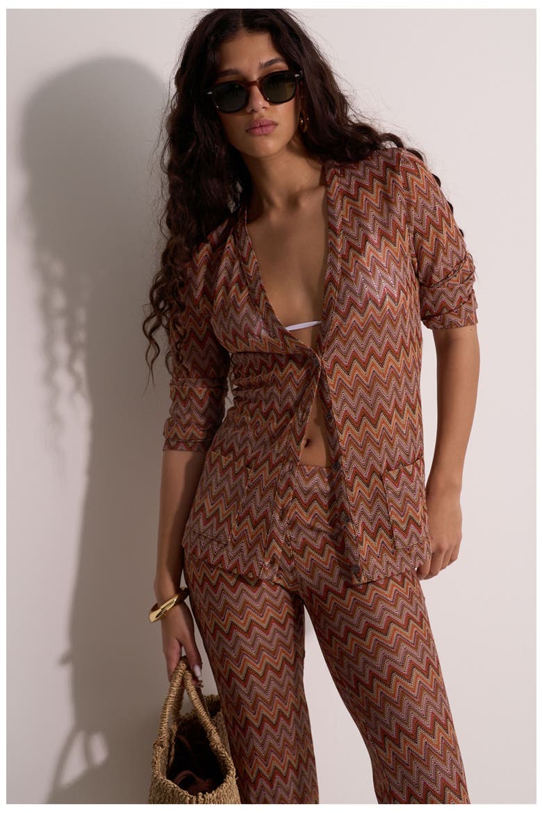 Desert Mirage Victoria Beach Cardigan, Alternate, color, Multi-Brown