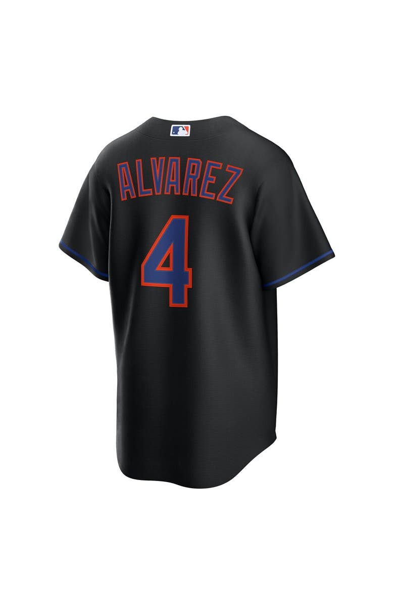 Nike Men's Nike Francisco Alvarez Black New York Mets Alternate Replica Jersey, Alternate, color, Black