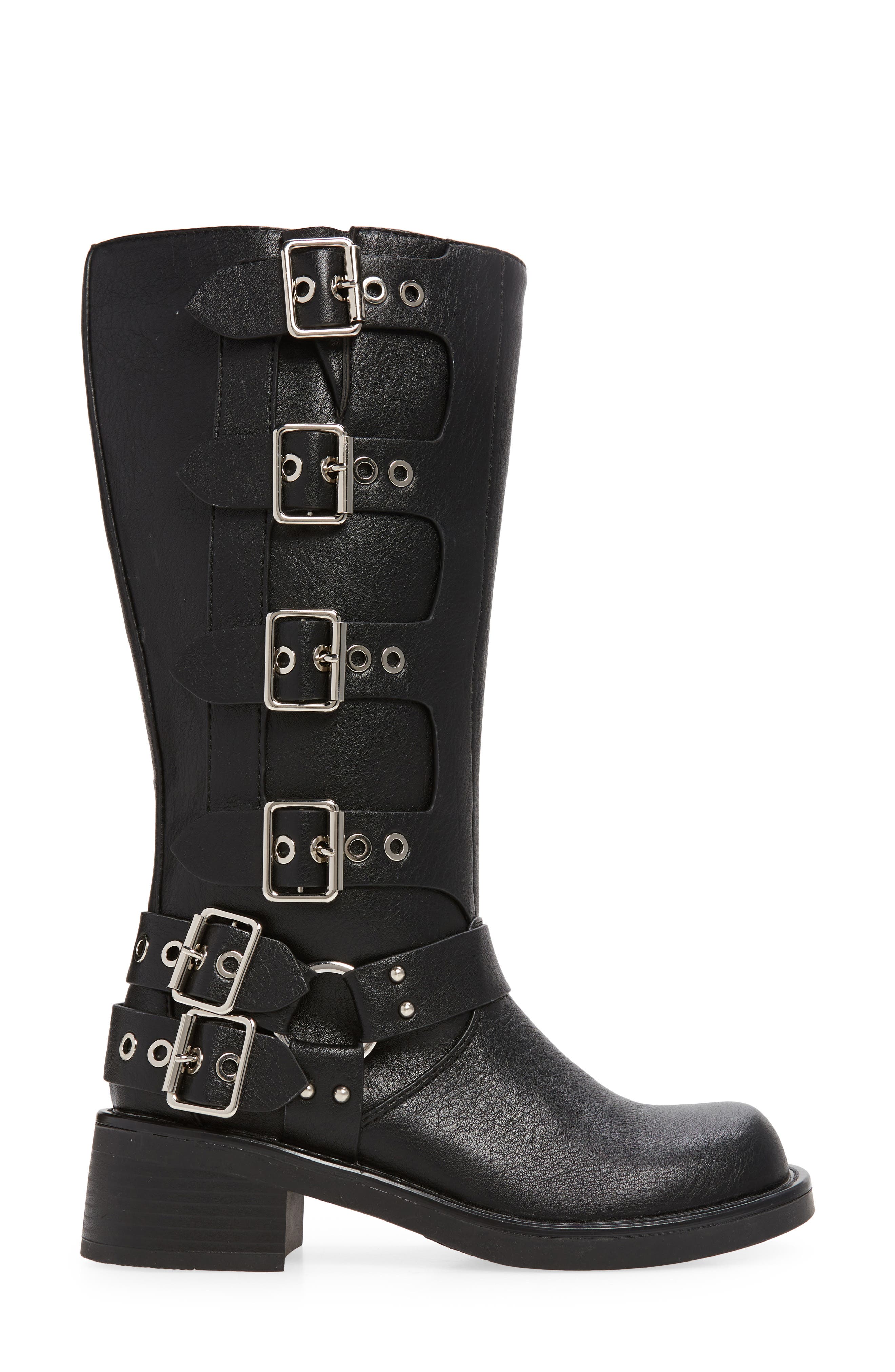 AZALEA WANG Buckled Up Moto Boot, Alternate, color, 