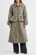 Damson Madder Myrtle Gingham Trench Coat