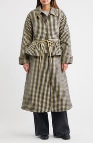 Damson Madder Myrtle Gingham Trench Coat