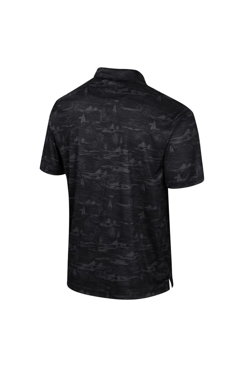 Men's Colosseum Black Boston College Eagles Daly Print Polo, Alternate, color, Black