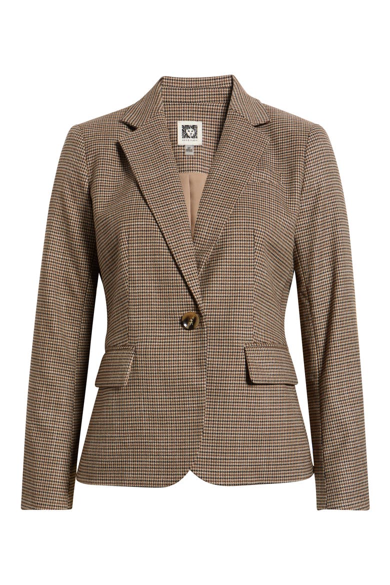 One-Button Notch Lapel Blazer, Main, color, VICUNA MULTI