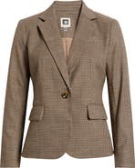 Anne Klein One-Button Notch Lapel Blazer