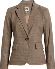 Anne Klein One-Button Notch Lapel Blazer