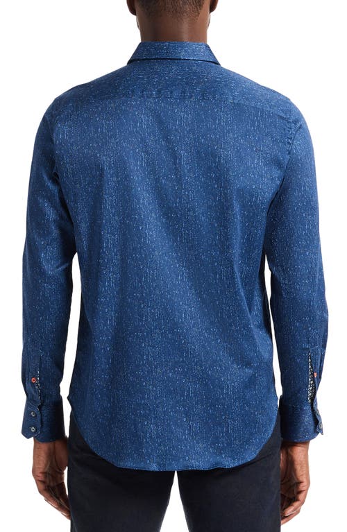 Robert Graham Berkley Long Sleeve Stretch Cotton Button-up Shirt In Blue