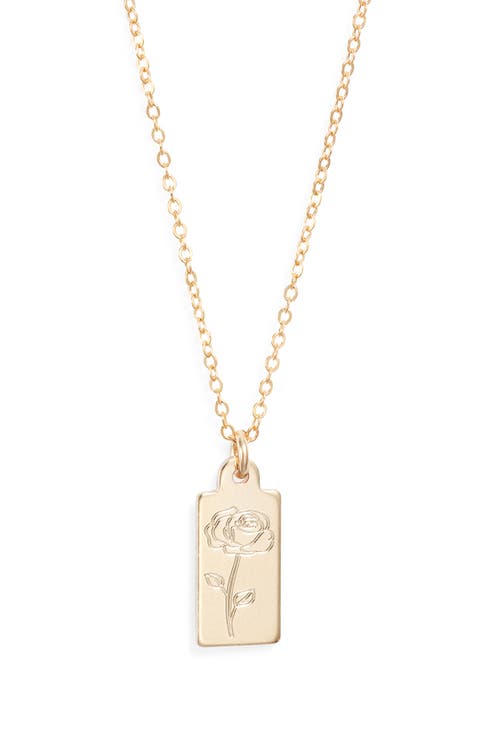 Tawney Birth Flower Pendant Necklace