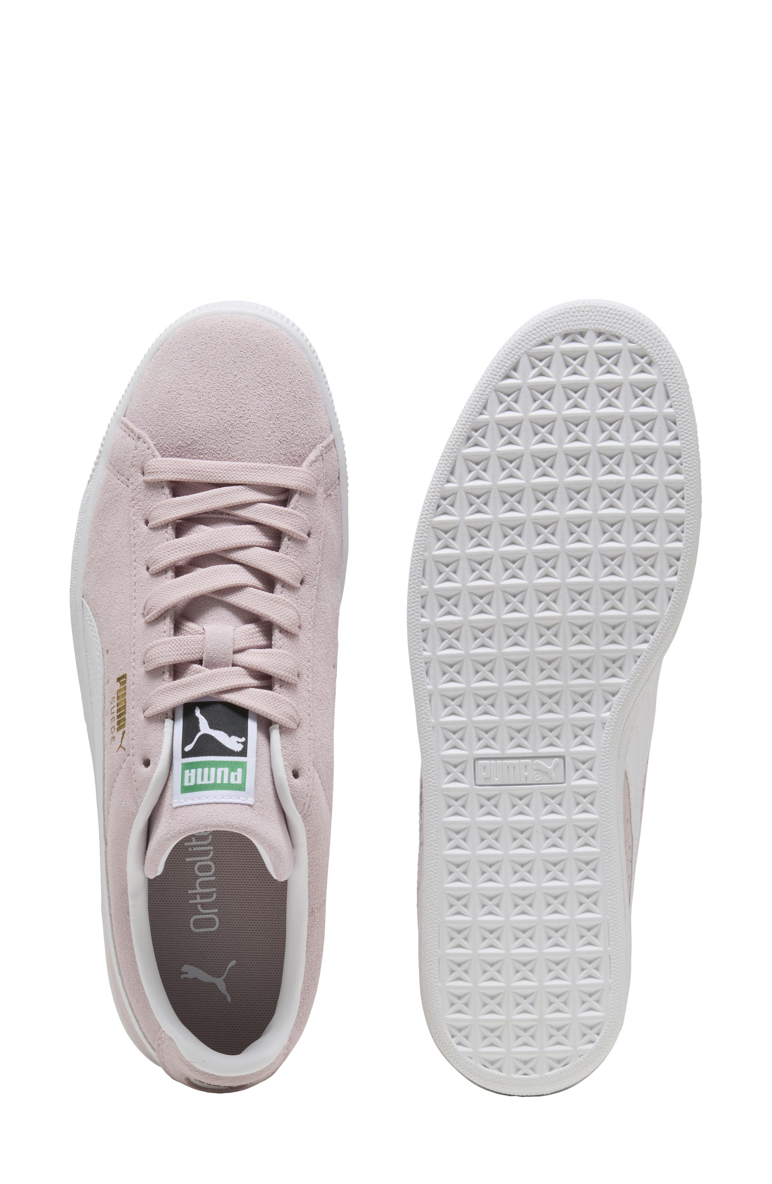 Suede Sneaker, Alternate, color, MISTY PINK/ PUMA WHITE