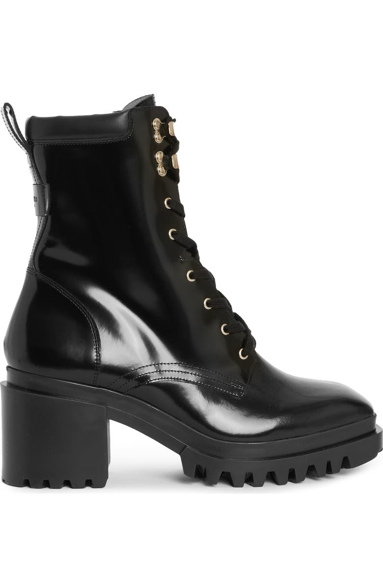 AllSaints Indigo Lug Sole Bootie, Alternate, color,