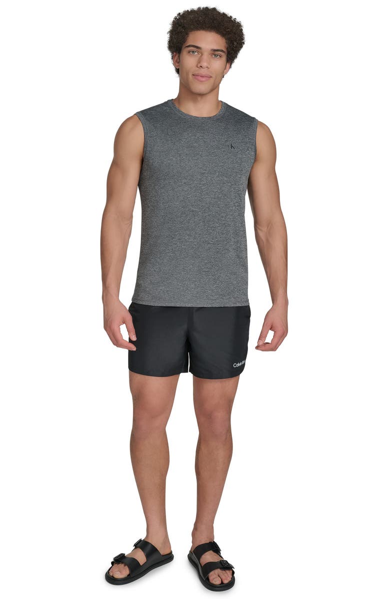 Calvin Klein Logo Sleeveless UPF 40+ Rashguard, Alternate, color, Grey Heather