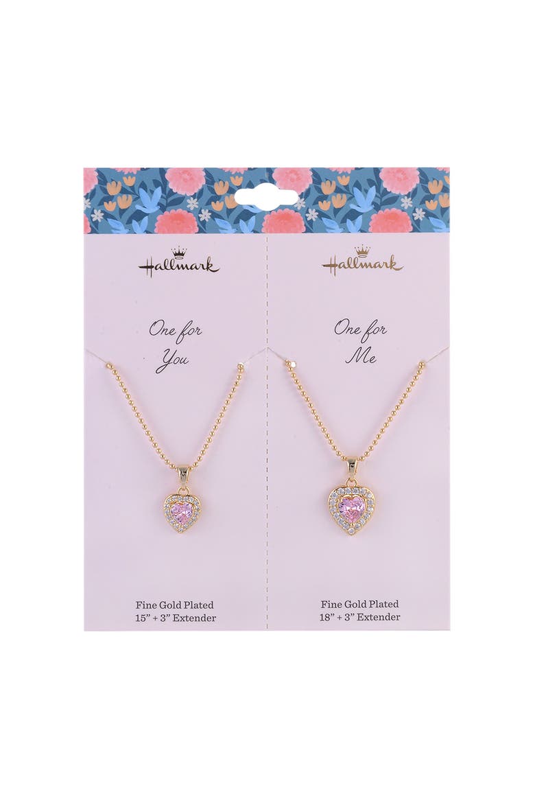 Tear and Share Silver Tone Butterfly Pendant Necklaces, Alternate, color, Gold