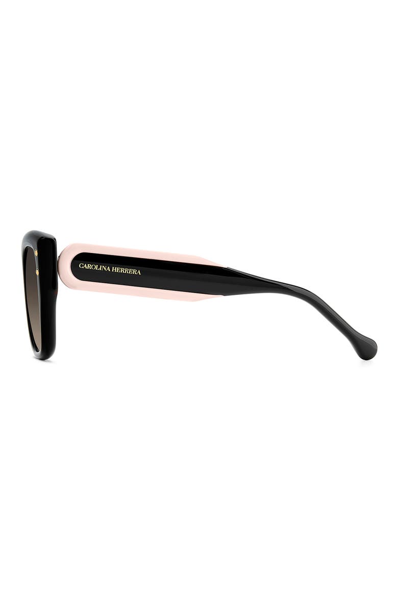 51mm Gradient Square Sunglasses, Alternate, color, BLACK PINK/ BROWN SF
