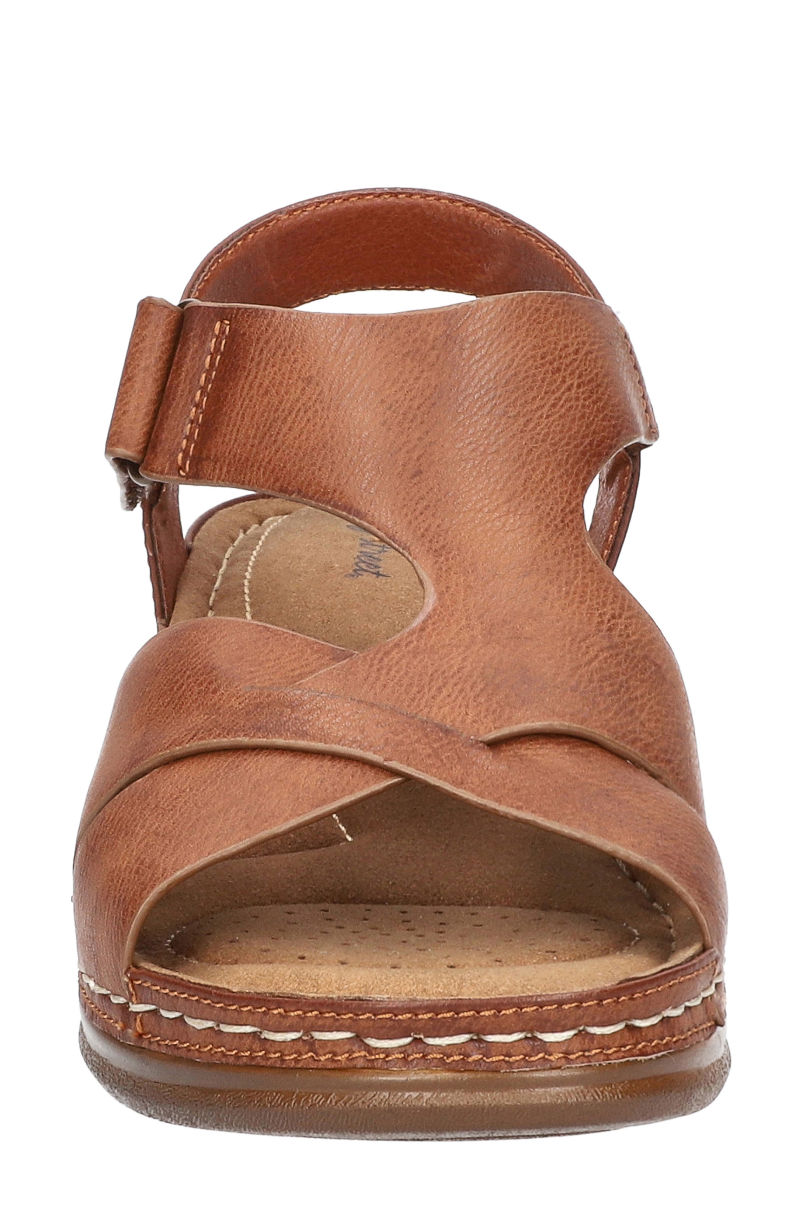 Lani Faux Leather Wedge Sandal, Alternate, color, TAN