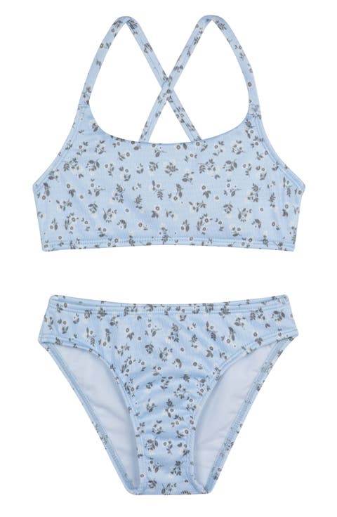 Ditsy Dream Textured Criss Cross Strap Swim Set