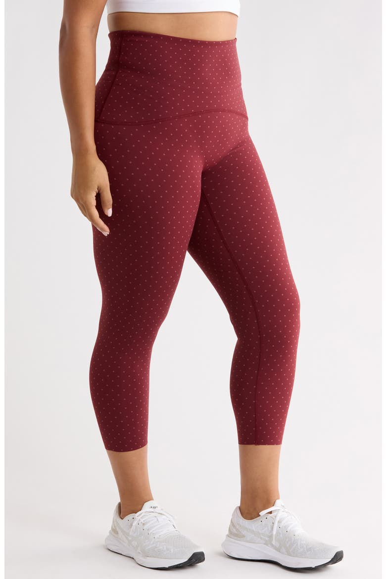 SPANXshape® Booty Boost® Leggings, Alternate, color, MICRO TONAL DOT/ RUM RAISIN