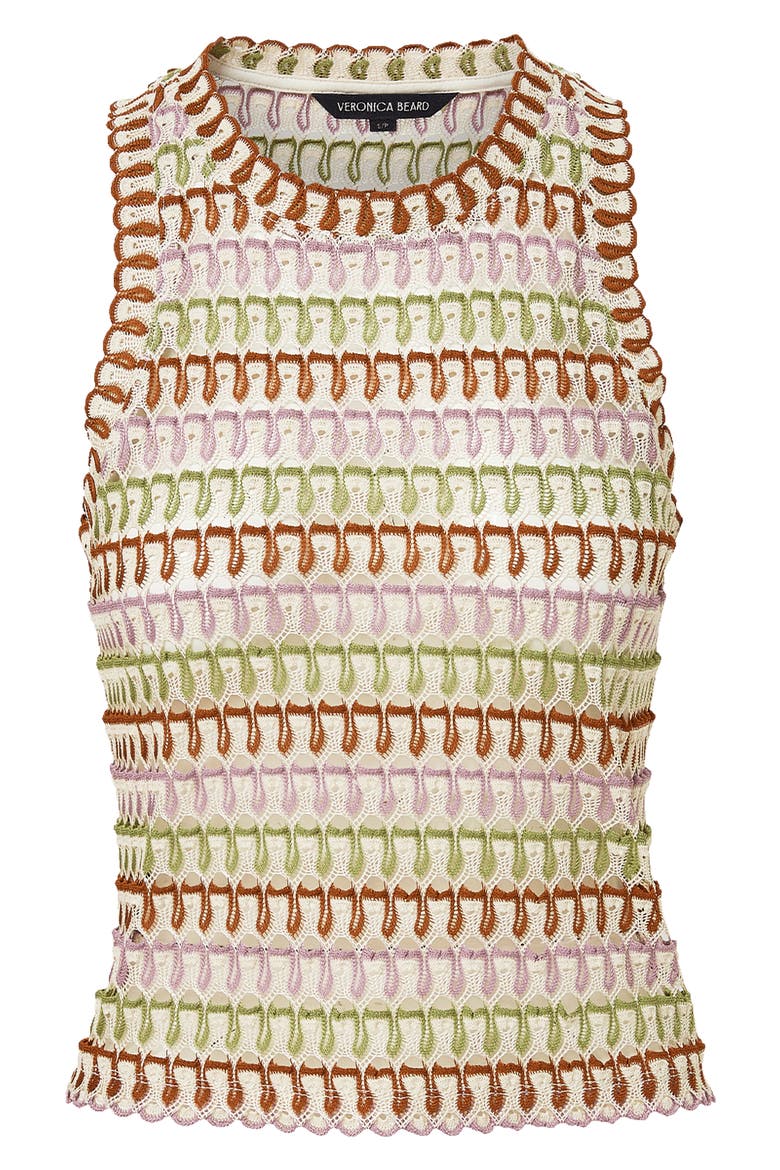 Rhett Stripe Crochet Knit Tank, Alternate, color, DEEP OCHRE DOVE MULTI