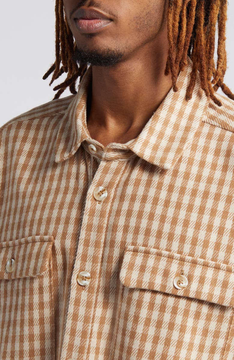 Elwood Oversize Crop Cotton Button-Up Shirt, Alternate, color, 