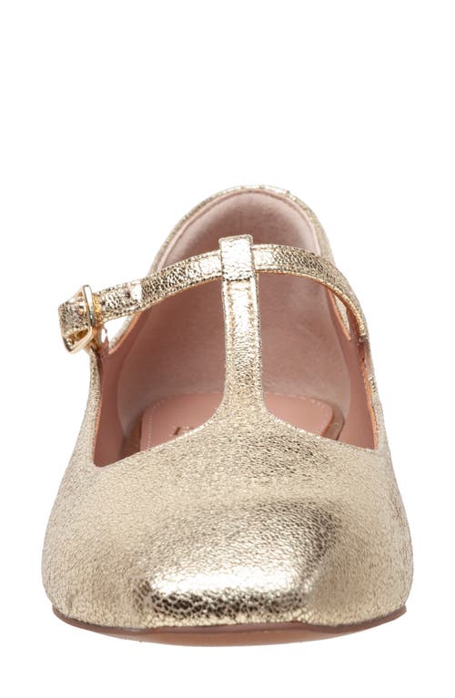 Linea Paolo Marcel T-strap Pump In Gold