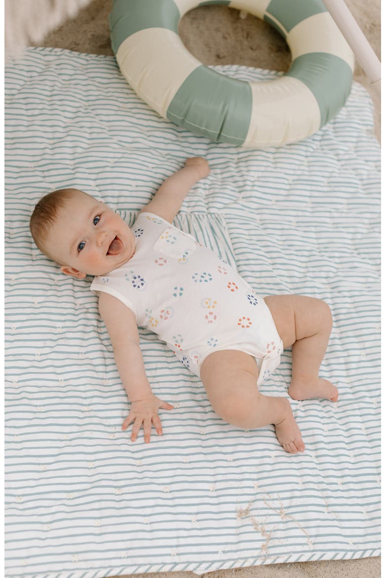 Organic Cotton Tank Bodysuit, Alternate, color, SPLASH
