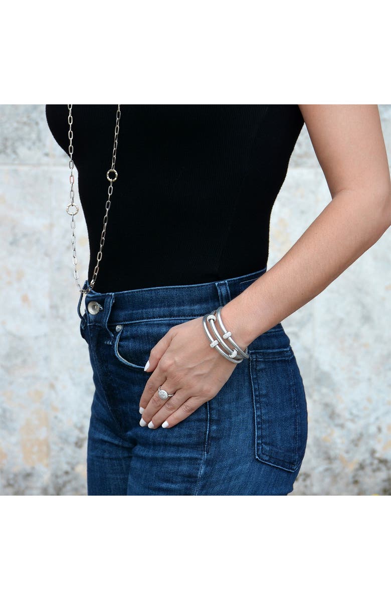 Liza Schwartz Triple Wrap Leather Cuff Bracelet, Alternate, color, 