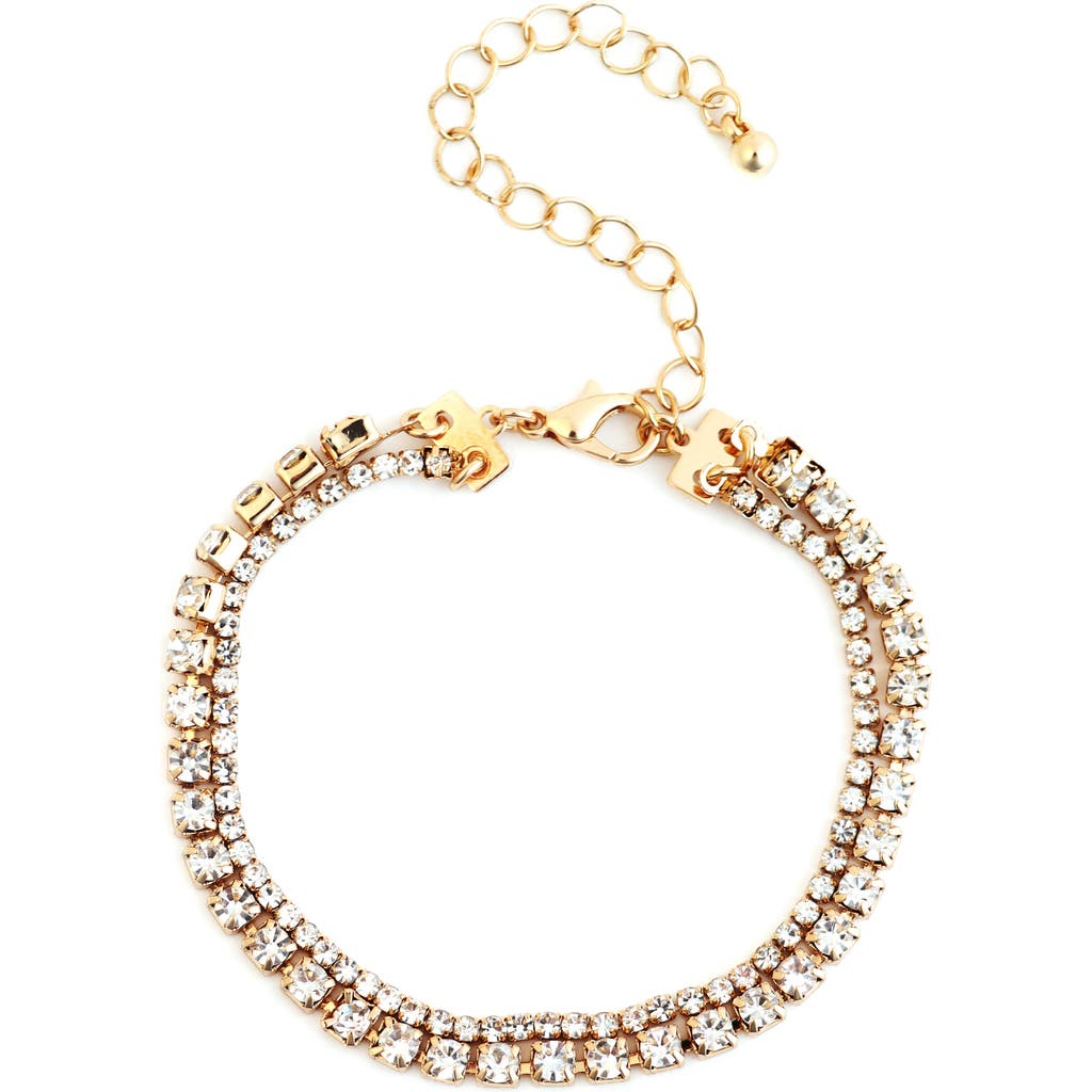 Panacea Multistrand Tennis Bracelet In Brown