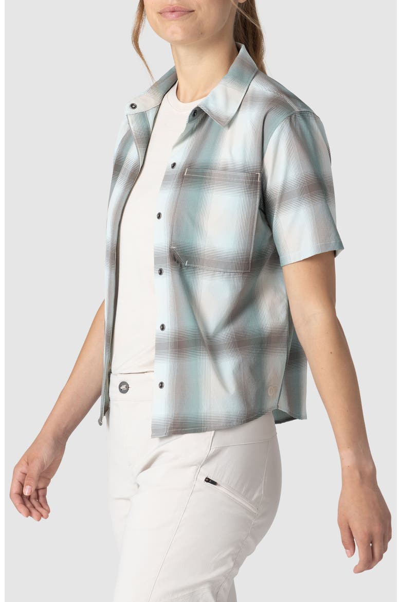 Astroman Short Sleeve Sun Shirt, Alternate, color, TIDAL PLAID