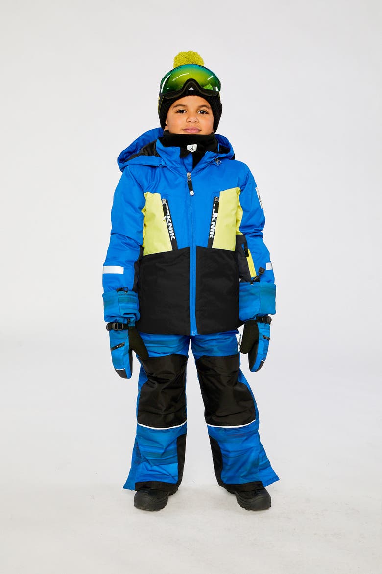 Teknik Jacket & Pants Two Piece Snowsuit, Alternate, color, Royal Blue and Yellow