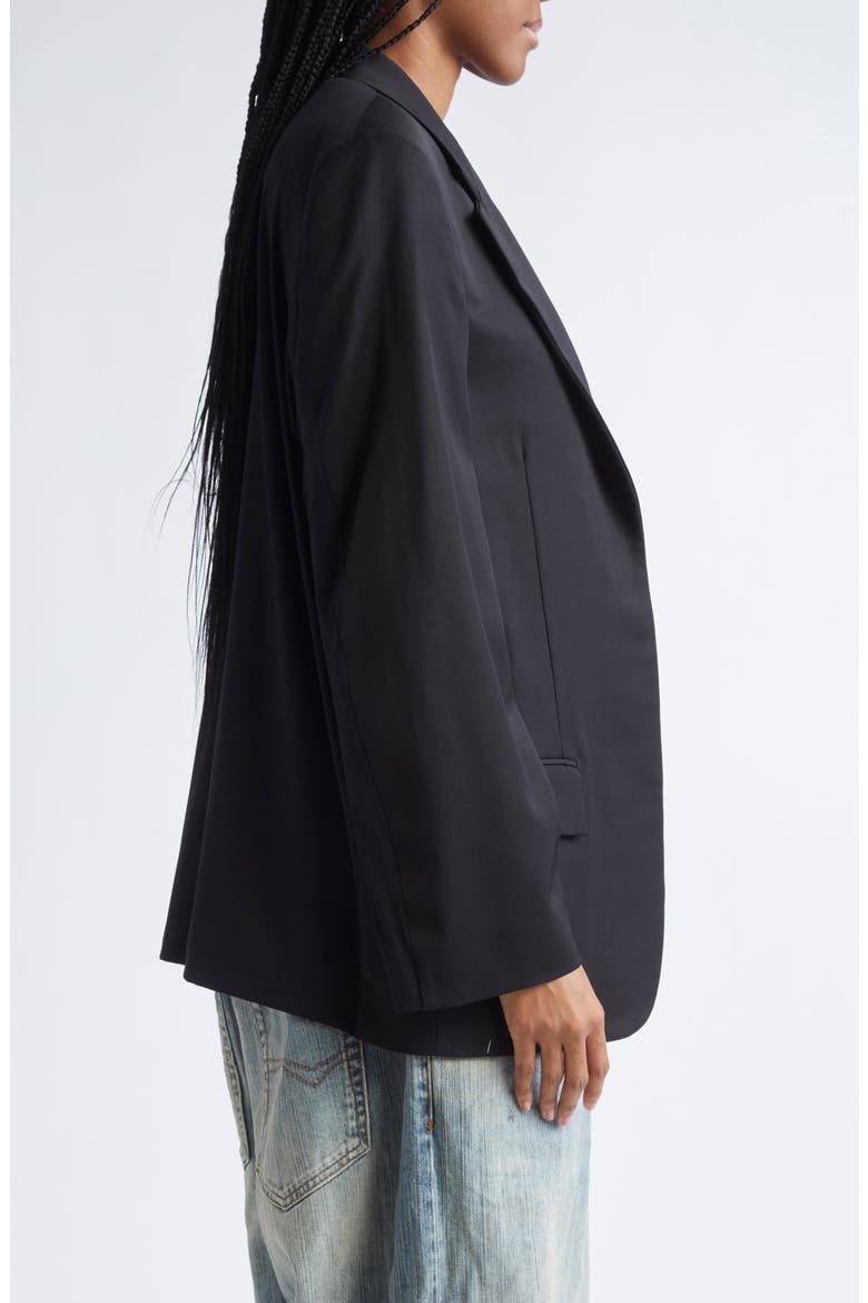 Tailored Wool Gabardine Blazer, Alternate, color, 1000 BLACK