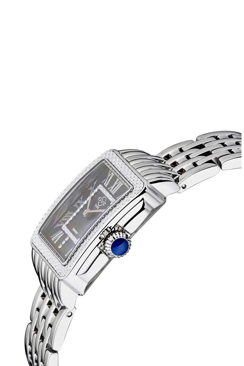 Gevril GV2 Women's Badova Diamond Dial Bracelet Watch, 27mm, Alternate, color, SILVER