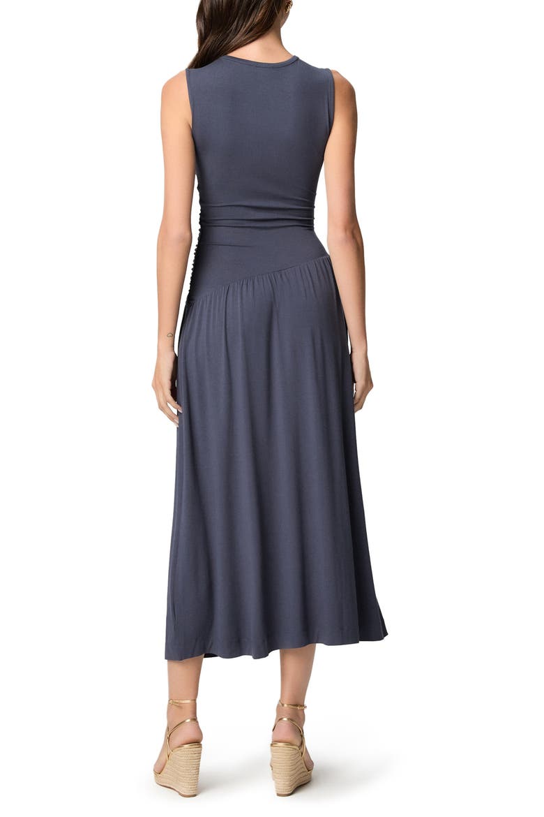 Bonita Sleeveless Ruched Midi Dress, Alternate, color, PACIFICBLU