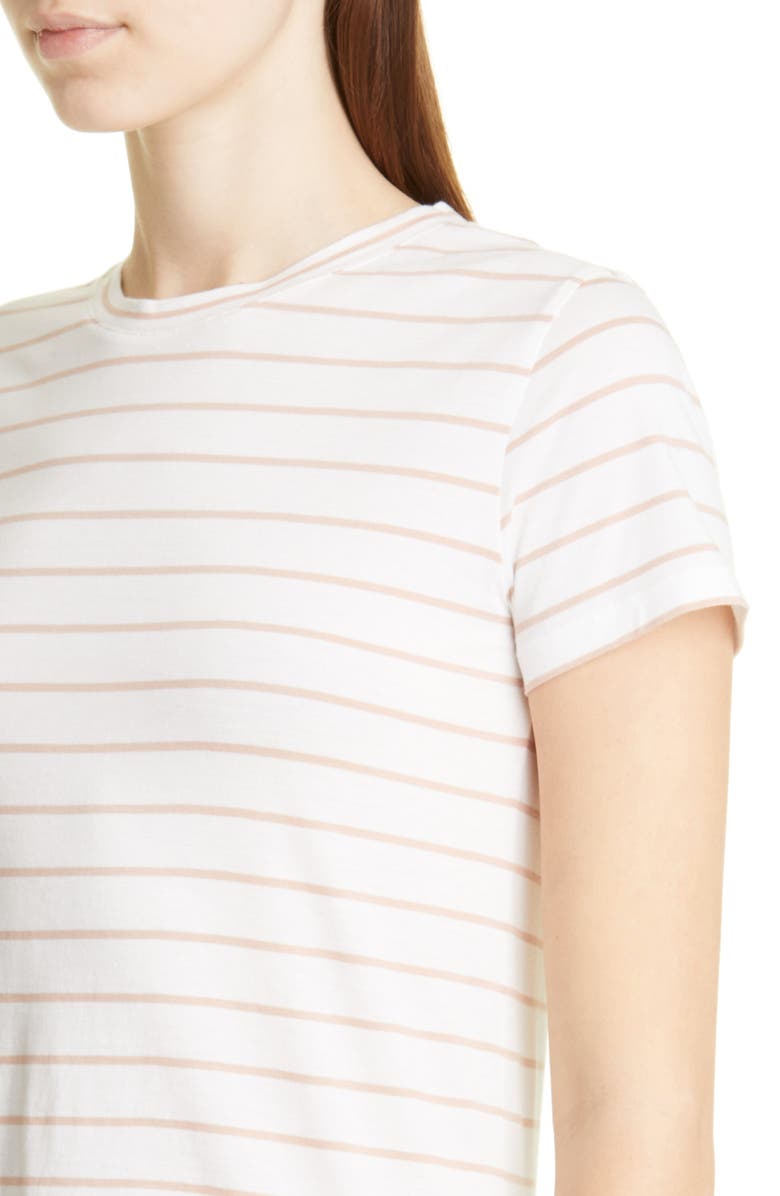 Vince Essential Stripe Pima Cotton Crewneck Tee, Alternate, color,