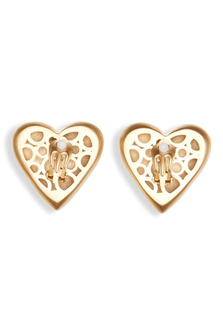 DG Heart Drop Earrings, Alternate, color, ZOO00 ORO