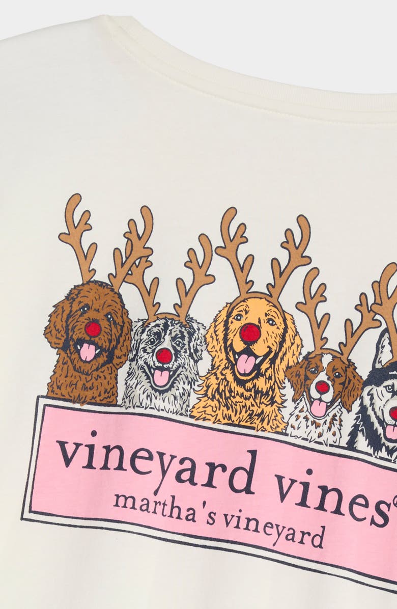 vineyard vines Holiday Rein-Dogs Long Sleeve Cotton Graphic T-Shirt, Alternate, color, 