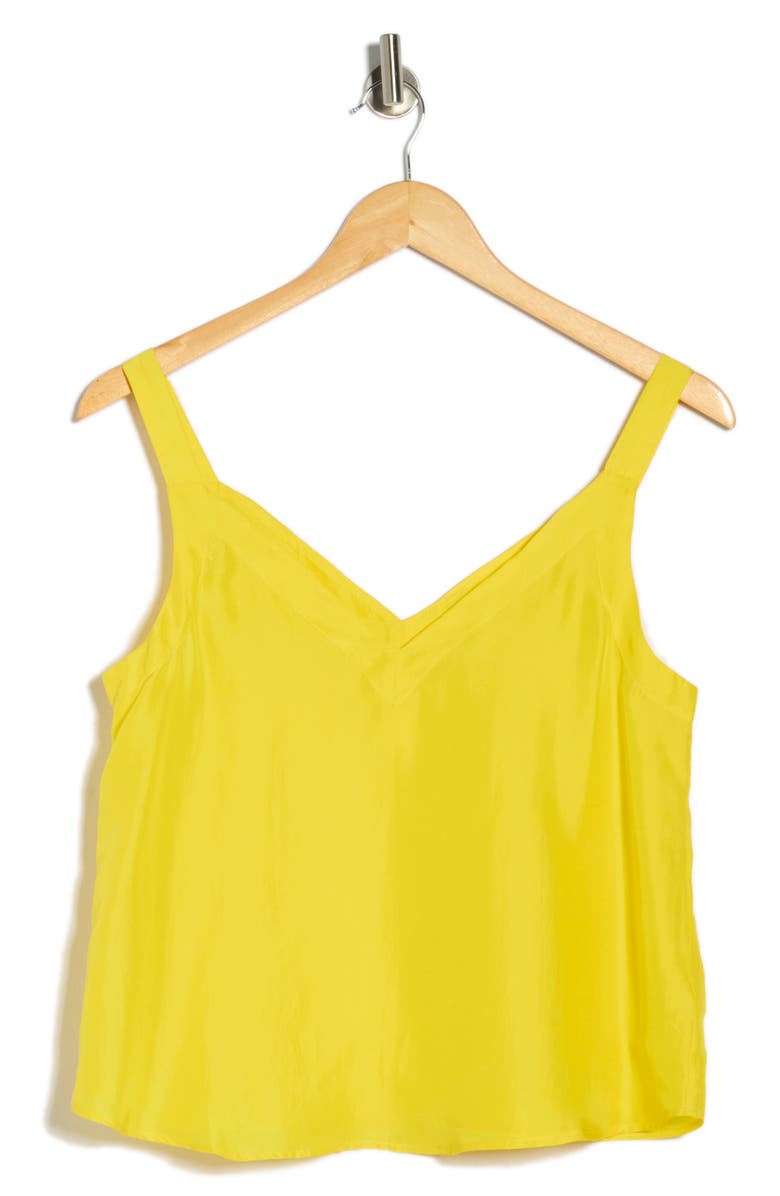THE GREAT. The Port Crop Silk Camisole, Alternate, color, Sunbeam
