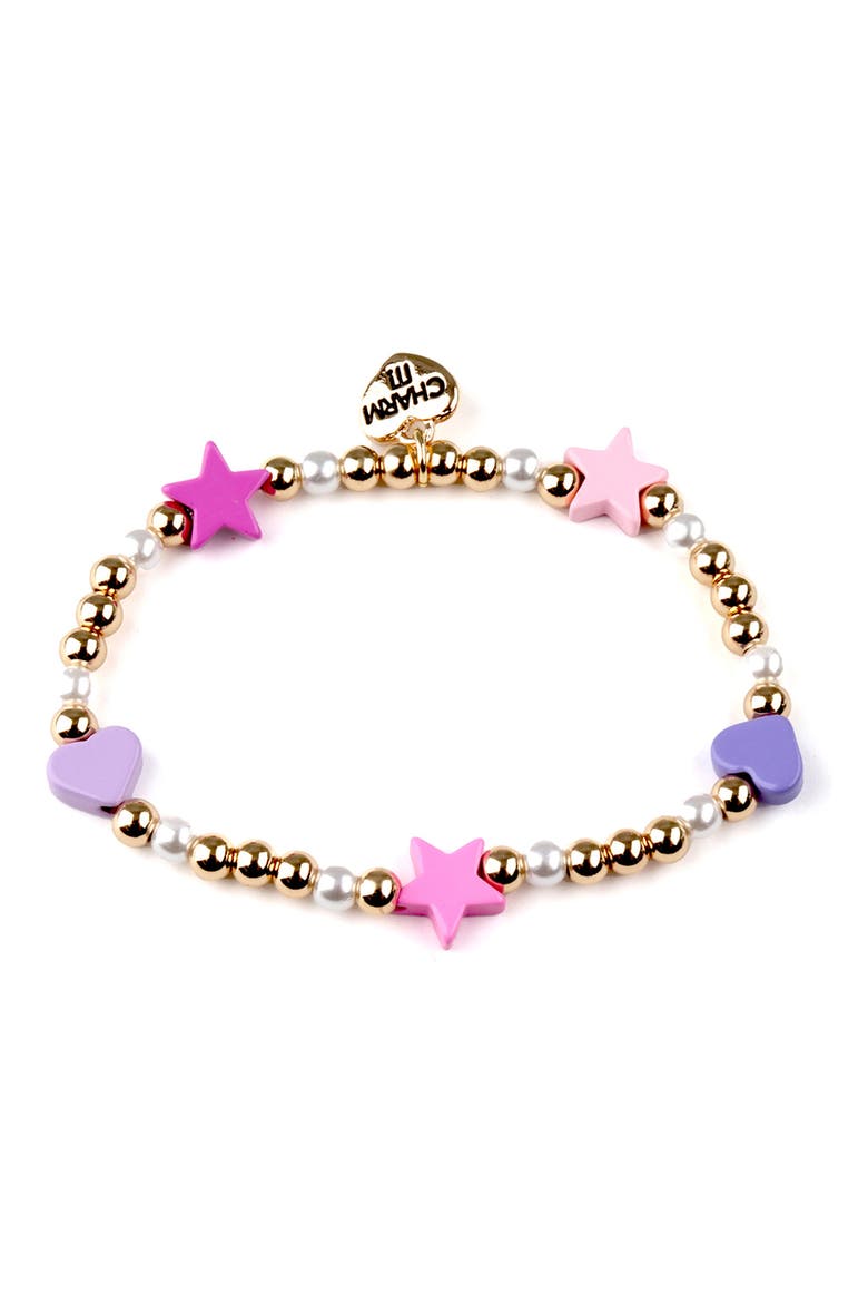Kids' Beaded Star Bracelet, Main, color, NO COLOR